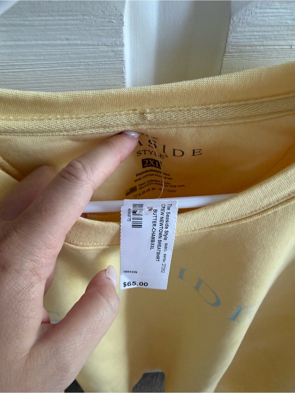 Seaside Style Yellow Crewneck - Picture 3 of 3